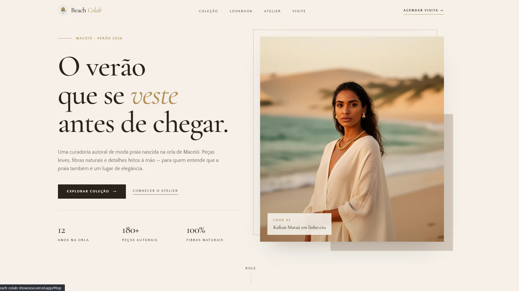BEACH COLAB — visão de abertura